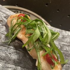 ササミの梅肉添え
