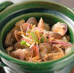 あさりと木の子釜めし