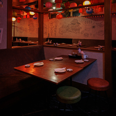 4名席店内奥の特別なお席