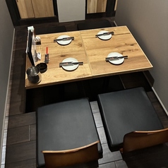 4名席掘り炬燵席をご用意しておりますのでゆったりくつろいでいただけます！