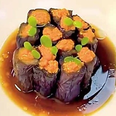 茄子のウニソース添え