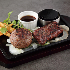 ハンバーグステーキ 100g & ハラミステーキ 100g