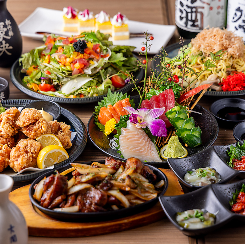 新鮮食材を使用した当店自慢の創作料理を心行くまでお楽しみください！宴会,飲み会,女子会に