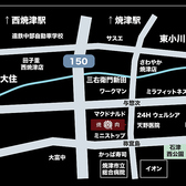 ウェルシア焼津石津店の目の前、マクドナルドのすぐ近くという好立地。焼津駅・西焼津駅から車で約10分、バス停「天野医院前」から徒歩30秒。駐車場も完備しており、車でも安心して来店いただけます。