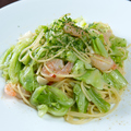 料理メニュー写真&nbsp;ぷりぷり小エビとキャベツのペペロンチーノスパゲティ