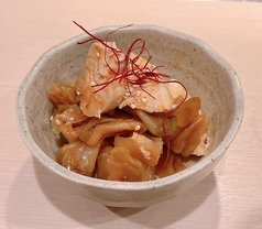 鶏肉とザーサイのラー油