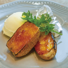 台湾焼き芋ブリュレ バニラアイス添え