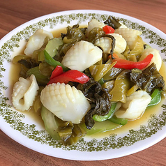 豆イカの【A】南国高菜炒め/【B】甘辛ソース炒め