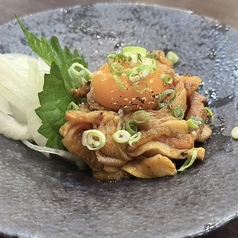 阿波尾鶏のタタキ　ユッケ風
