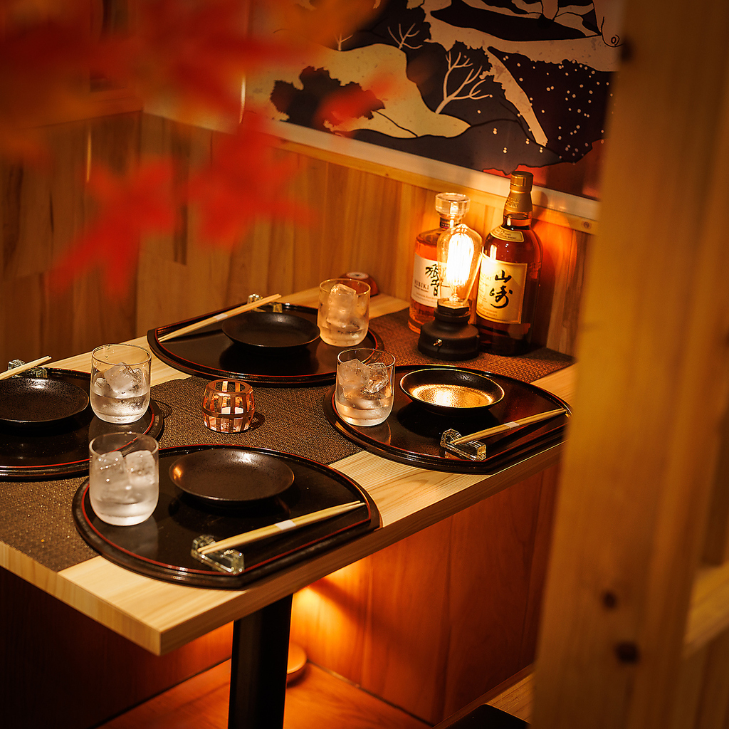 デートや接待など少人数からご利用いただけるお席多数ございます！