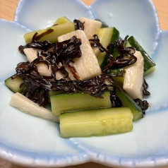山芋ときゅうりの塩昆布和え