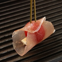 クリームチーズトマト生ハム巻