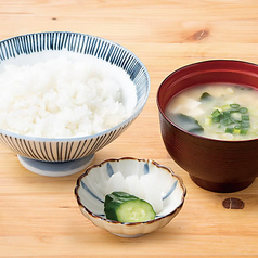 ご飯セット(ご飯・味噌汁・お新香)