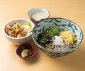 料理メニュー写真&nbsp;月見そば&ミニ丼とろろセット