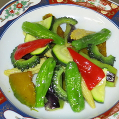 夏野菜の山椒炒め
