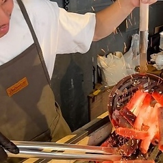 鴨の炭焼きとグリル野菜盛り合わせ