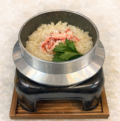 紅ズワイの蟹釜飯