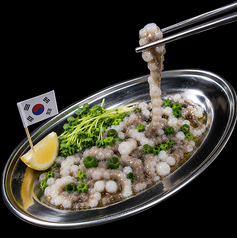 韓国名物！サンナクチ（手長だこの踊り食い）