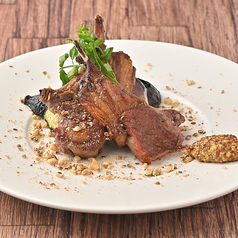 ラムチョップ デュカスパイスとマスタード