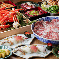 食べ放題【タラバ蟹×和牛至福】寿司・海鮮・ステーキ全110品食べ放題⇒タラバ和牛しゃぶしゃぶ