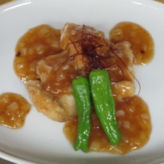金目鯛の唐揚げBBQソース