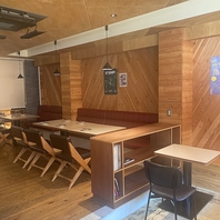 木を基調にしたこだわりの空間