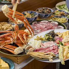 食べ放題【本ズワイ×和牛極み】寿司・海鮮・ステーキ全100品食べ放題⇒本ズワイ和牛しゃぶしゃぶ