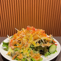 カリカリ白えびと彩野菜のフレッシュサラダ