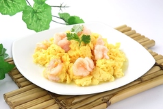エビと玉子の柔らか炒め/蟹玉子焼きの甘酢あんかけ