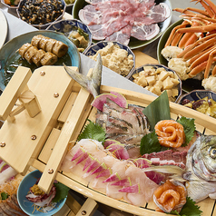 食べ放題【蟹しゃぶ贅沢】蟹・牛豚しゃぶ×寿司・海鮮全90品食べ放題⇒蟹すきしゃぶしゃぶ