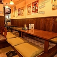 【鉄板席】お履き物を脱いで自宅のようにくつろげるお座敷タイプのお席も完備しております！お子様連れのファミリー向けにイチオシです。