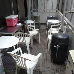銀座でBBQができちゃう超レアなテラス席です。テラスだけで5-6名、立食なら10名程度が最適。室内席を併用していただければ、最大25名まで対応できます。（BBQしなくても使用可能）