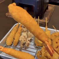 なにわの串かつは大阪仕込みのいどやんが揚げています☆