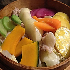 泉澤さんちの豚バラと季節野菜のせいろ蒸し