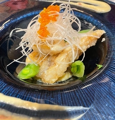 甘鯛の松笠揚 -酒盗バターソース-