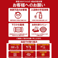 新型コロナウイルス感染対策を実施しております。