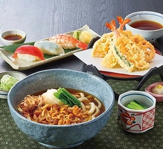 なめこおろしうどん寿司和膳