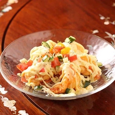 サラダ風大海老の唐揚げ 自家製マヨネーズかけ