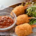 料理メニュー写真&nbsp;オマール海老爪つきクリームコロッケ（3本）