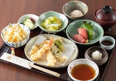 天ぷらお刺身御膳(前営業日17時00分以降はTEL確認して下さい)