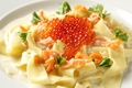 料理メニュー写真&nbsp;パッパルデレのサーモンとイクラのクリームソース