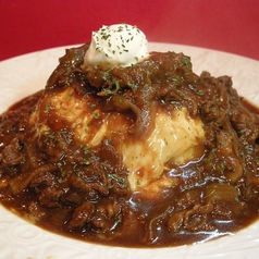 ハッシュドビーフ オムライス　 Hashed Beef Omelet Rice　ディナーセット