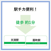 アクセス抜群！！天満駅・扇町駅から徒歩１分◎