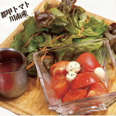 都甲トマトとクリームチーズのカプレーゼサラダ