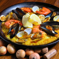 いつもの魚介パエリア