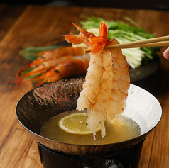 【有頭海老を贅沢に!】ぷりぷり海老のしゃぶしゃぶ♪