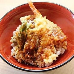 赤足海老と季節の野菜の天丼