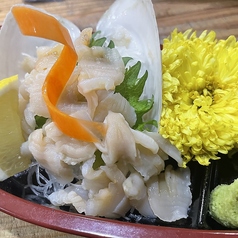 活白ミル貝のお刺身