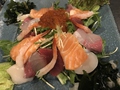 料理メニュー写真&nbsp;魚酔サラダ　(五種の刺身の柚子胡椒ドレッシング）