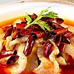 白身魚の四川風辛味煮込み